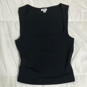Garage Black Fitted Sleeveless Tank Top